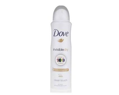 Order Dove Invisible Dry Clean Touch Deodorant Body Spray, 150 ml food online from Pit Stop Liquor Mart store, El Monte on bringmethat.com