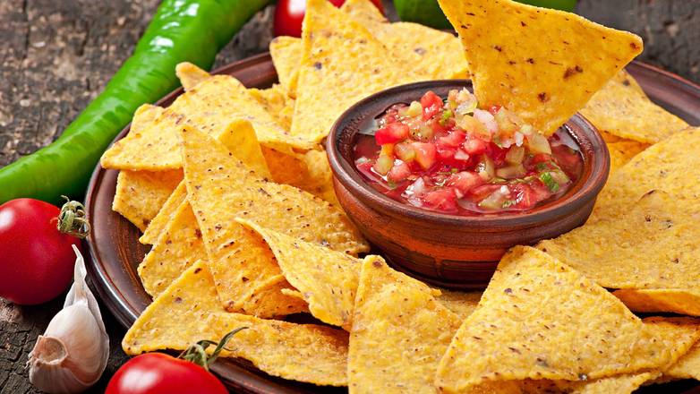 Order Salsa with Chips food online from Burrito Lovers Bar store, Compton on bringmethat.com