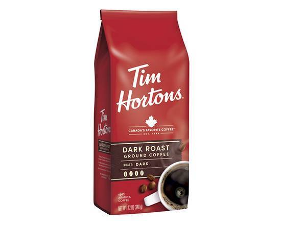 Order Dark Roast Ground Coffee, 12oz Bag food online from Tim Hortons store, Whitehall on bringmethat.com