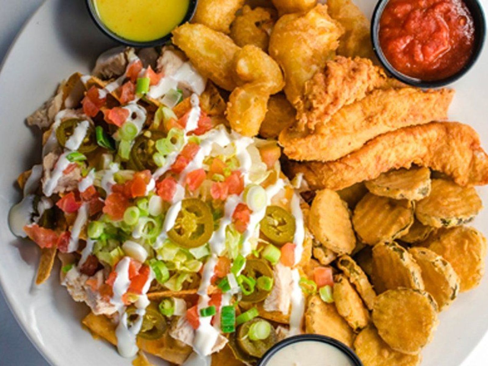 Order Brothers Appetizer Sampler food online from Brothers Bar & Grill store, Fort Collins on bringmethat.com