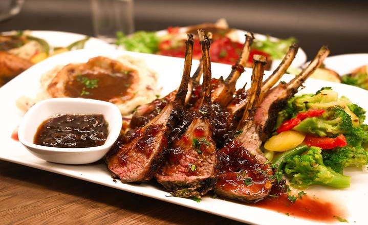 Order Herb Encrusted Rack of Lamb food online from Urban Kitchen store, Cleveland on bringmethat.com