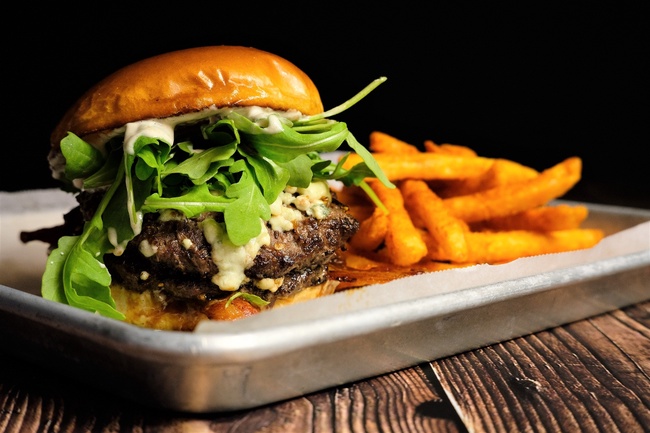 Order B&B Blues Burger food online from The Butcher And Bottle store, Canton on bringmethat.com