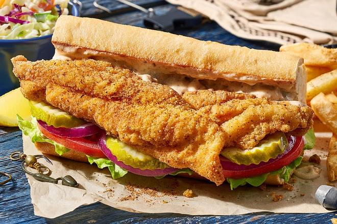Order Catfish Po Boy food online from Dockside Charlie's store, Lemay on bringmethat.com