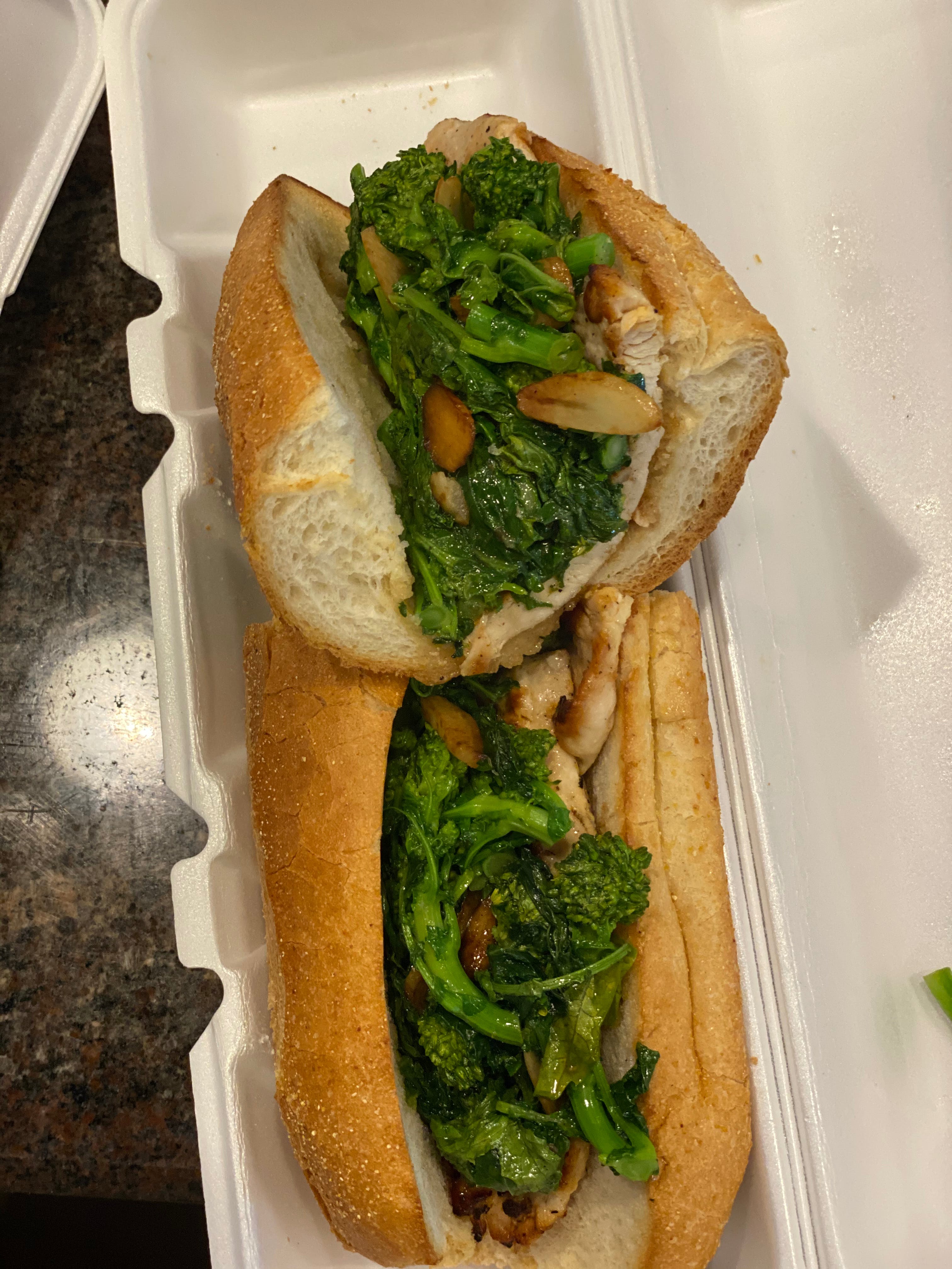 Order Grilled Chicken with Broccoli Rabe Wedge - Wedge food online from Benvenuto Ii store, Mohegan Lake on bringmethat.com