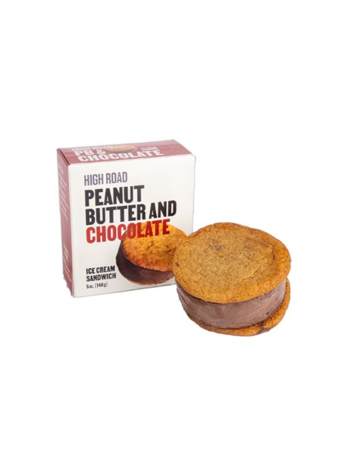 Order High Road Craft Peanut Butter Cookie and Chocolate Ice Cream Sandwich (5 oz) food online from Stock-Up Mart store, Marietta on bringmethat.com