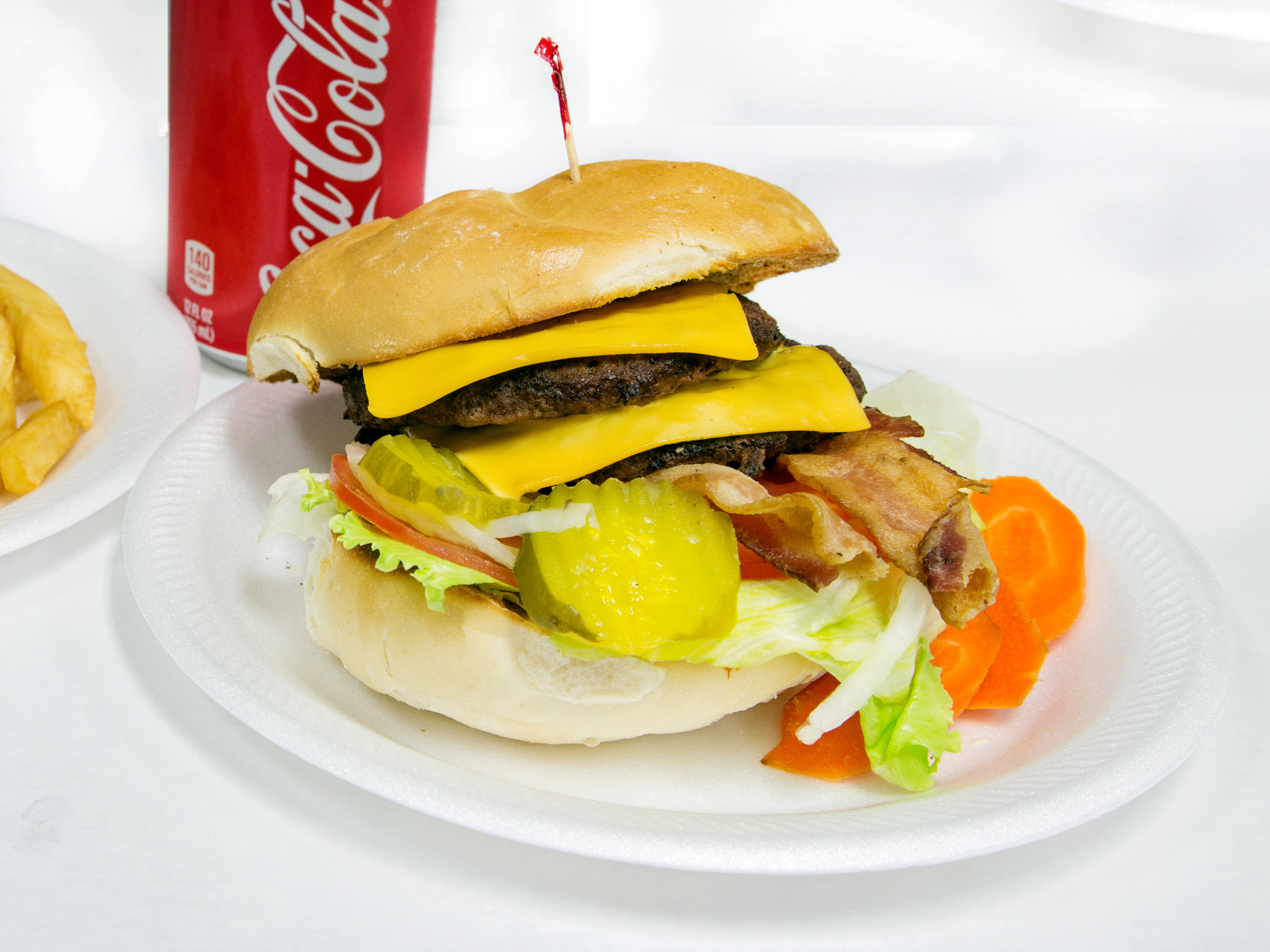 Order Double Cheeseburger Combo food online from Earle Cafe store, Jersey City on bringmethat.com