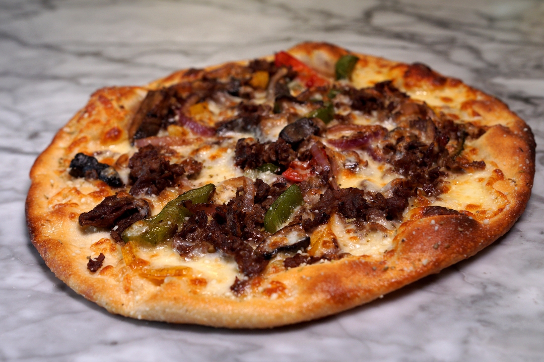 Order CHEESESTEAK PIZZA food online from Cafe Del Sol store, Hagerstown on bringmethat.com