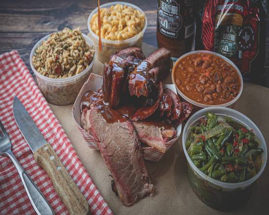 Order Three Meat food online from Burns Original Bbq store, Houston on bringmethat.com