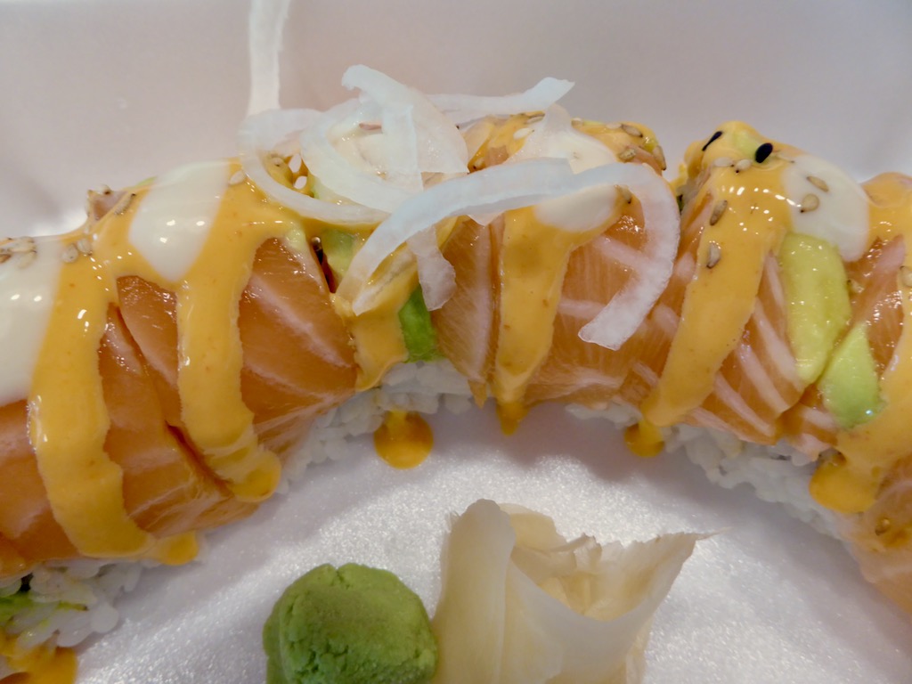 Order F20. Salmon Killer Roll food online from Poke Sushi store, Orange on bringmethat.com