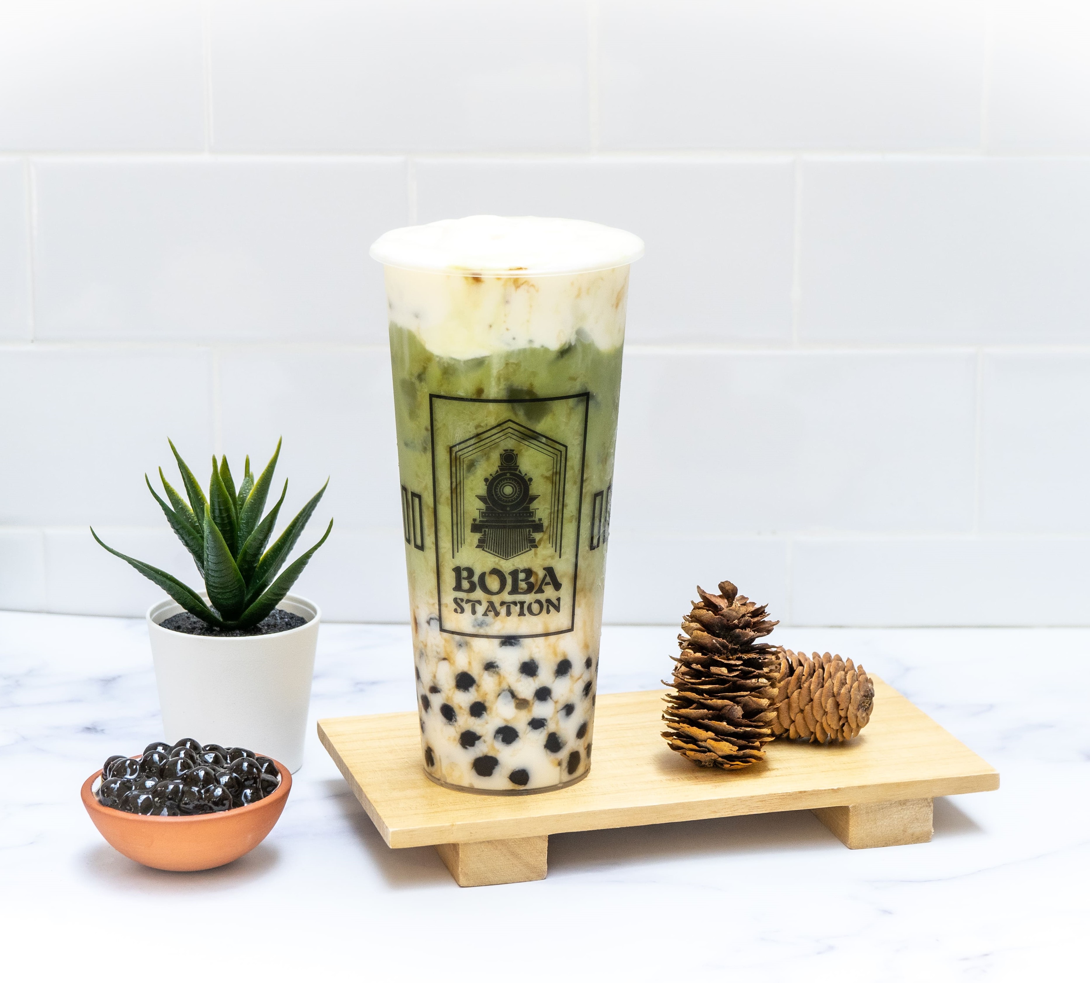 Order Cheese Match Milk Tea food online from Boba Station store, Riverside on bringmethat.com