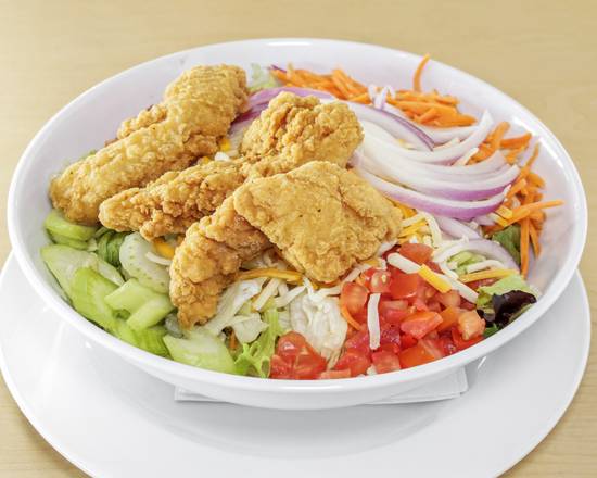 Order Fried  Chicken Strip Salad food online from Red Mile store, Lexington on bringmethat.com