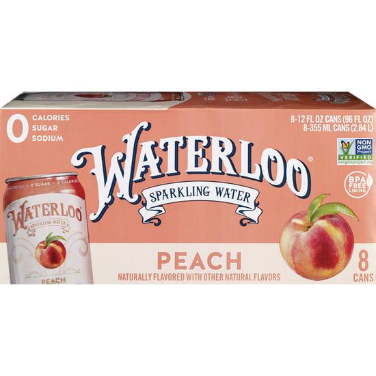 Order WATERLOO PEACH SPARKLING WATER 8PK food online from Cvs store, SARATOGA on bringmethat.com