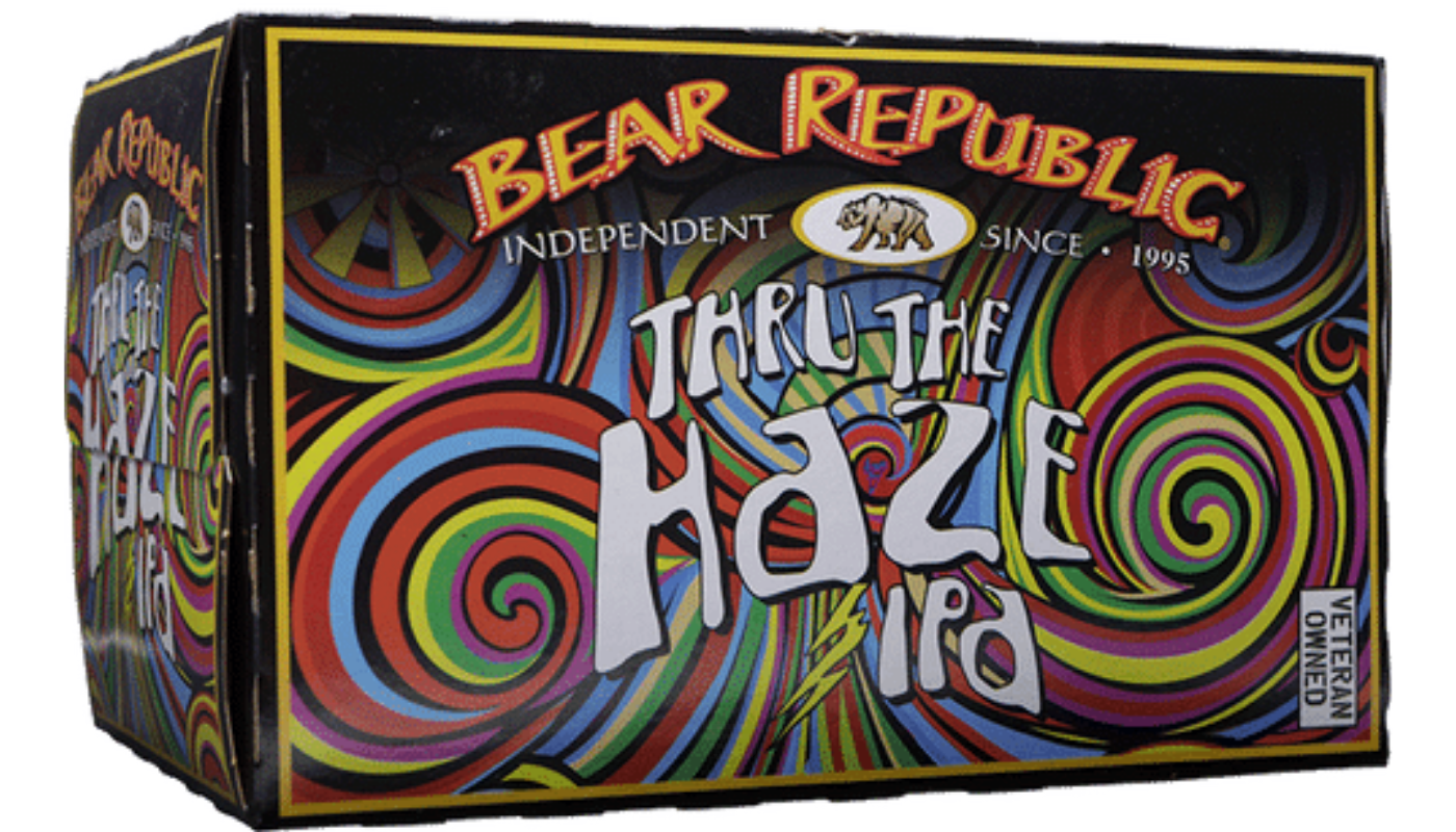 Order Bear Republic Thru The Haze IPA 6 Pack 12 oz Cans 6.4% ABV food online from Golden Rule Liquor store, West Hollywood on bringmethat.com