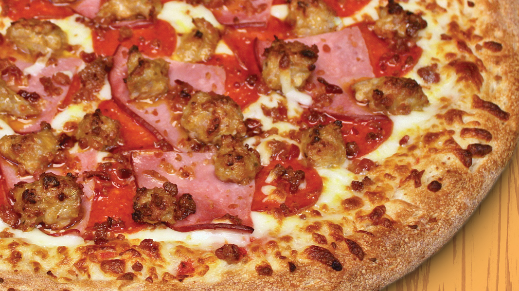 Order All Meat Pizza food online from Porky's Pizza store, Corona on bringmethat.com