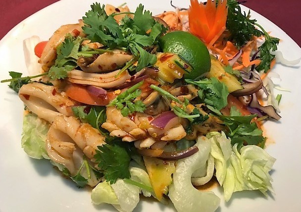 Order Seafood Salad food online from Sweet Basil Thai Cuisine store, Hurst on bringmethat.com
