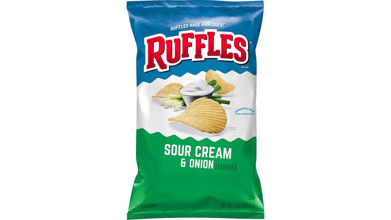 Order Ruffles Potato Chips Sour Cream & Onion food online from Route 7 Food Mart store, Norwalk on bringmethat.com
