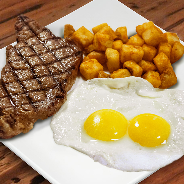 Order 8 oz. USDA Choice Flat Iron Steak & Two Eggs Any Style food online from Pennsburg Diner store, Pennsburg on bringmethat.com