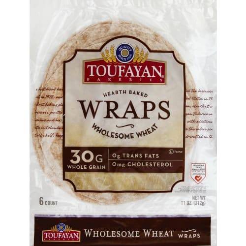 Order Toufayan · Hearth Baked Wholesome Wheat Whole Grain Wraps (11 oz) food online from Safeway store, Rehoboth Beach on bringmethat.com