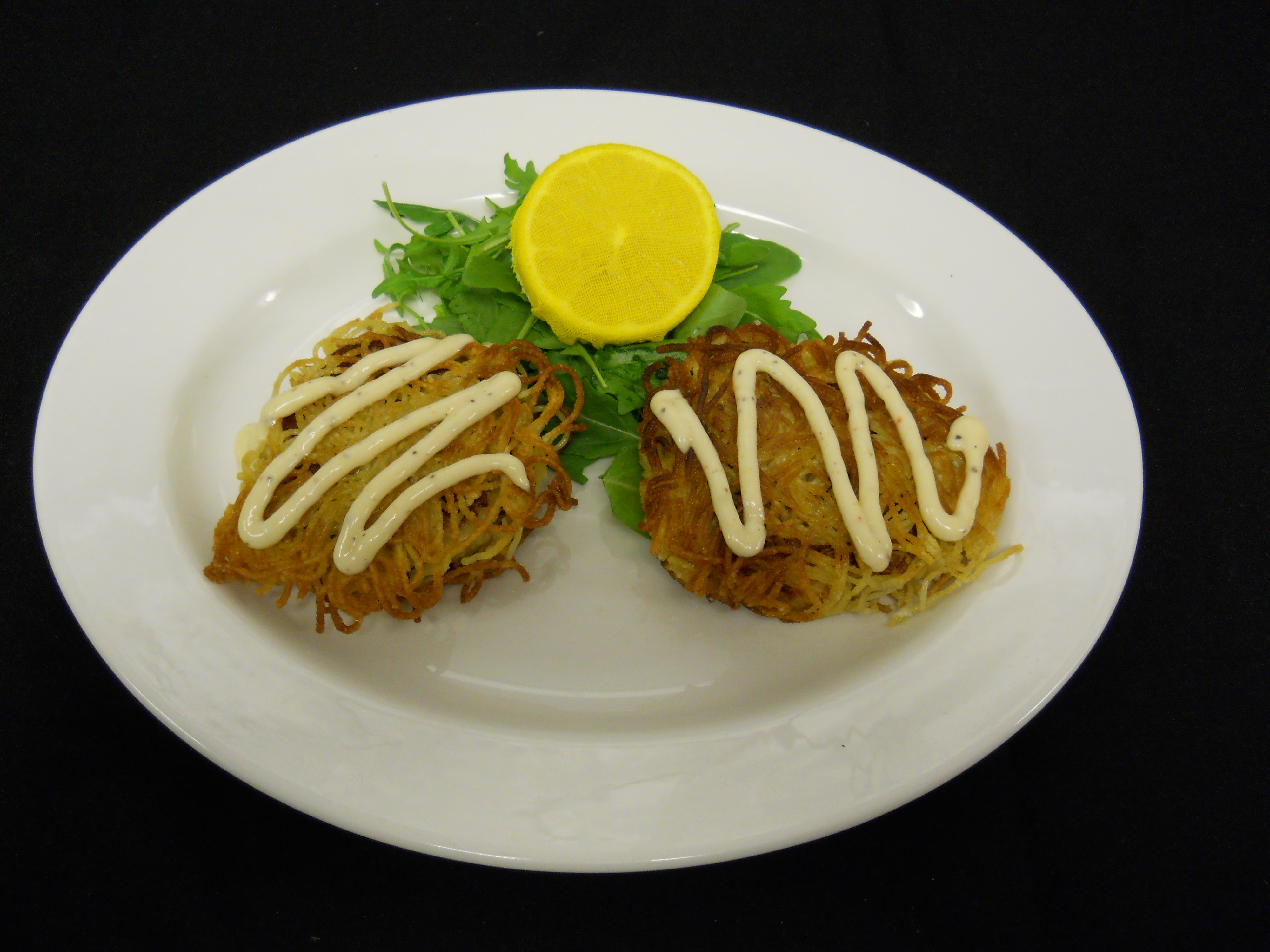 Capellini Crab Cakes