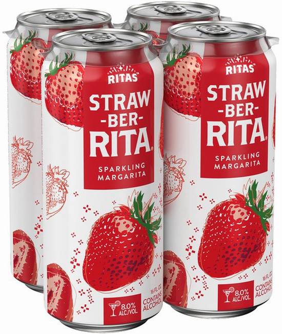 Order Bud Light Lime Straw-Ber-Rita - Pack Of 4 food online from Red Roof Market store, Lafollette on bringmethat.com
