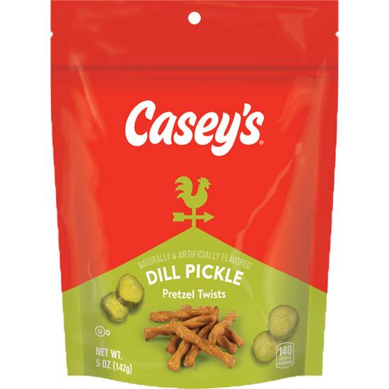Order Casey's Dill Pickle Seasoned Pretzel Twists 5oz food online from Casey store, Crown Point on bringmethat.com