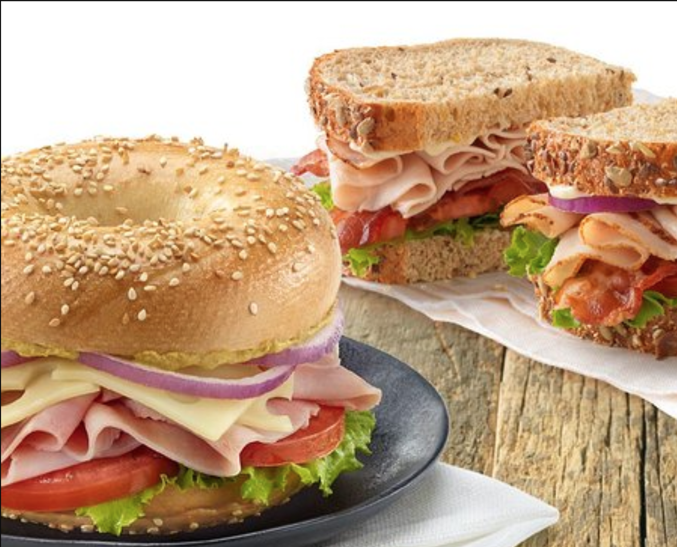 Order Ham and Swiss Sandwich Lunch food online from Manhattan Bagel store, Bayonne on bringmethat.com