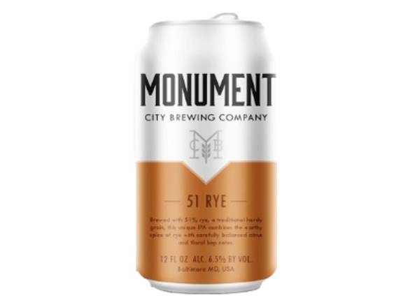 Order Monument City 51 Rye - 6x 12oz Cans food online from Magothy Wine & Spirits store, Severna Park on bringmethat.com