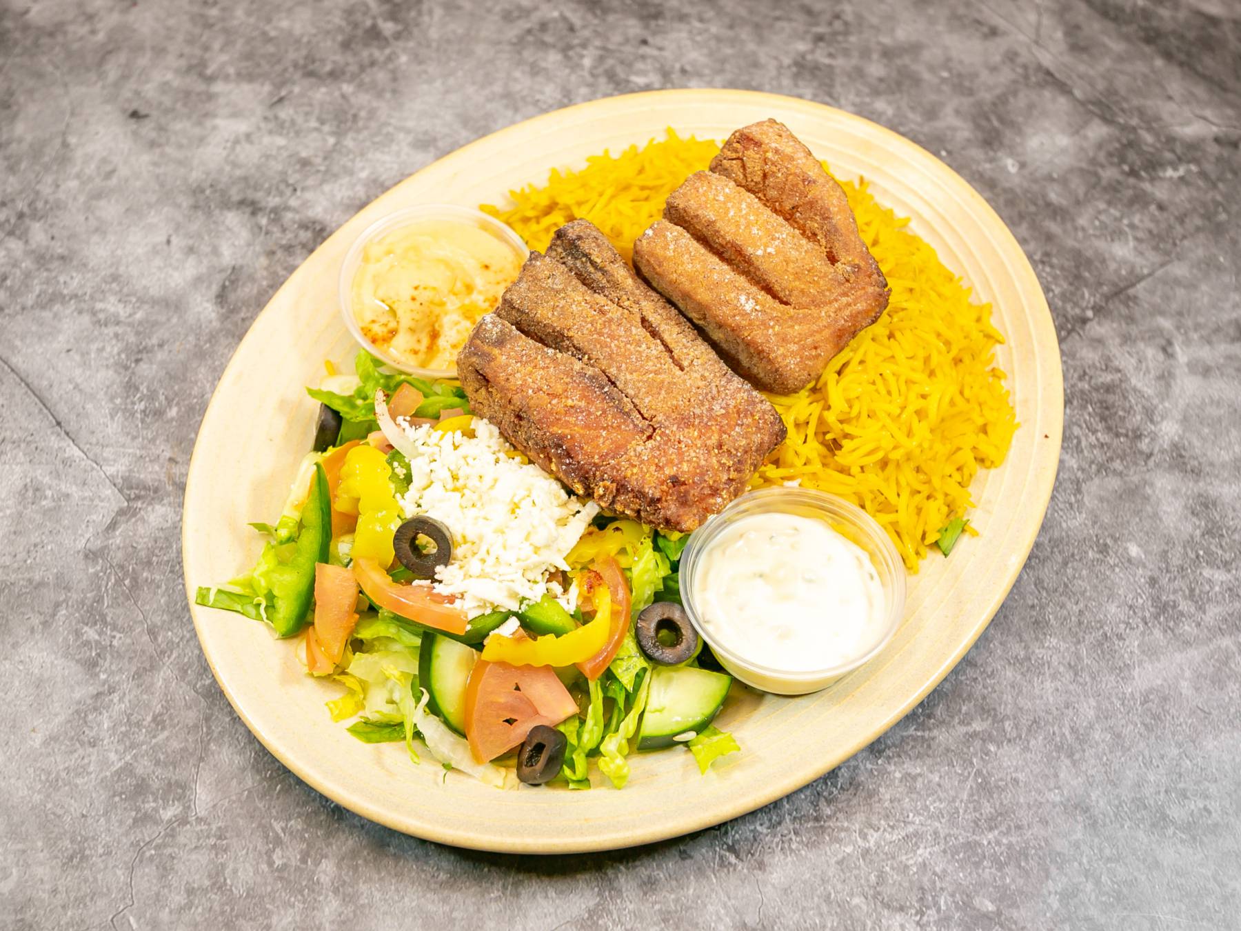 Order Salmon Platter food online from Kabob Grill store, Columbus on bringmethat.com