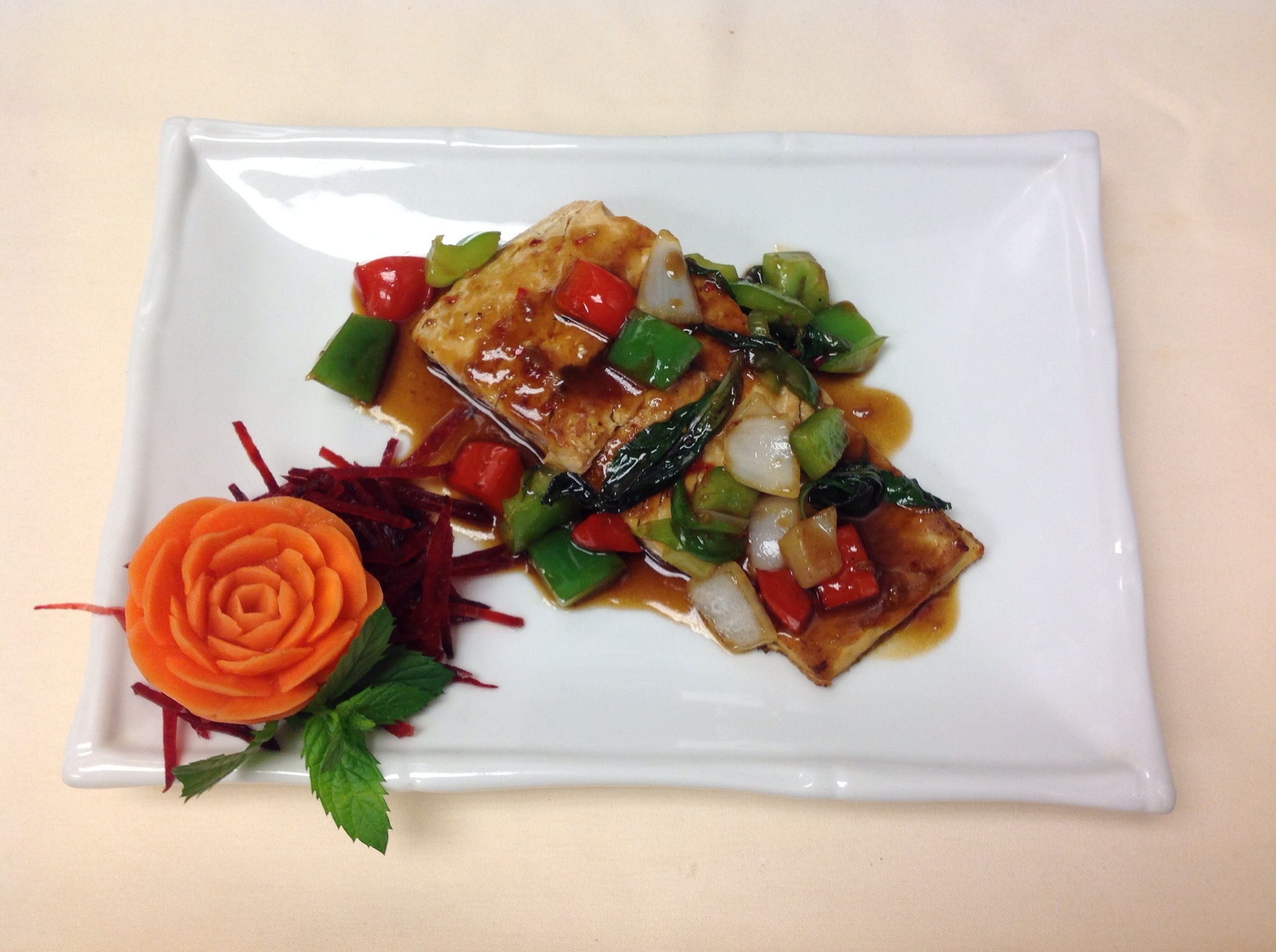 Order 45. Salmon Chef Special food online from Nine classic thai cuisine store, Chicago on bringmethat.com