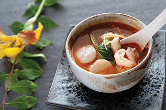 Order Duck Tom Yum Soup food online from Kumo Sushi store, Plainview on bringmethat.com