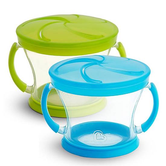 Order Munchkin® Snack Catcher® 9 oz. Snack Containers in Blue/Green (Set of 2) food online from Bed Bath & Beyond store, Lancaster on bringmethat.com