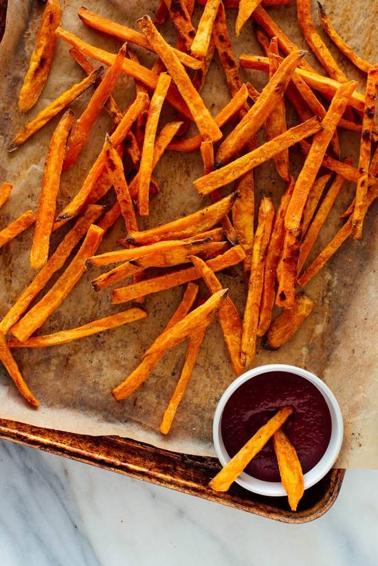 Order Sweet Potato Fries food online from Pita Grill &Amp; Creperie store, Summit on bringmethat.com