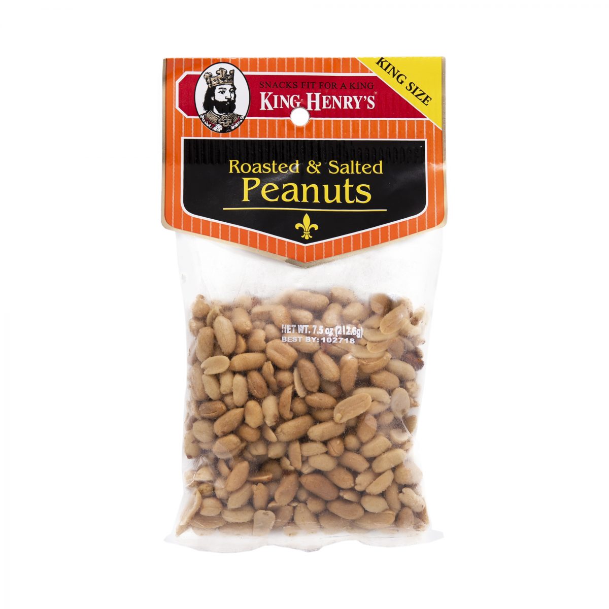 Order King Henry's Roasted Salted Peanuts  KING SIZE food online from Friends Snacks store, San Francisco on bringmethat.com
