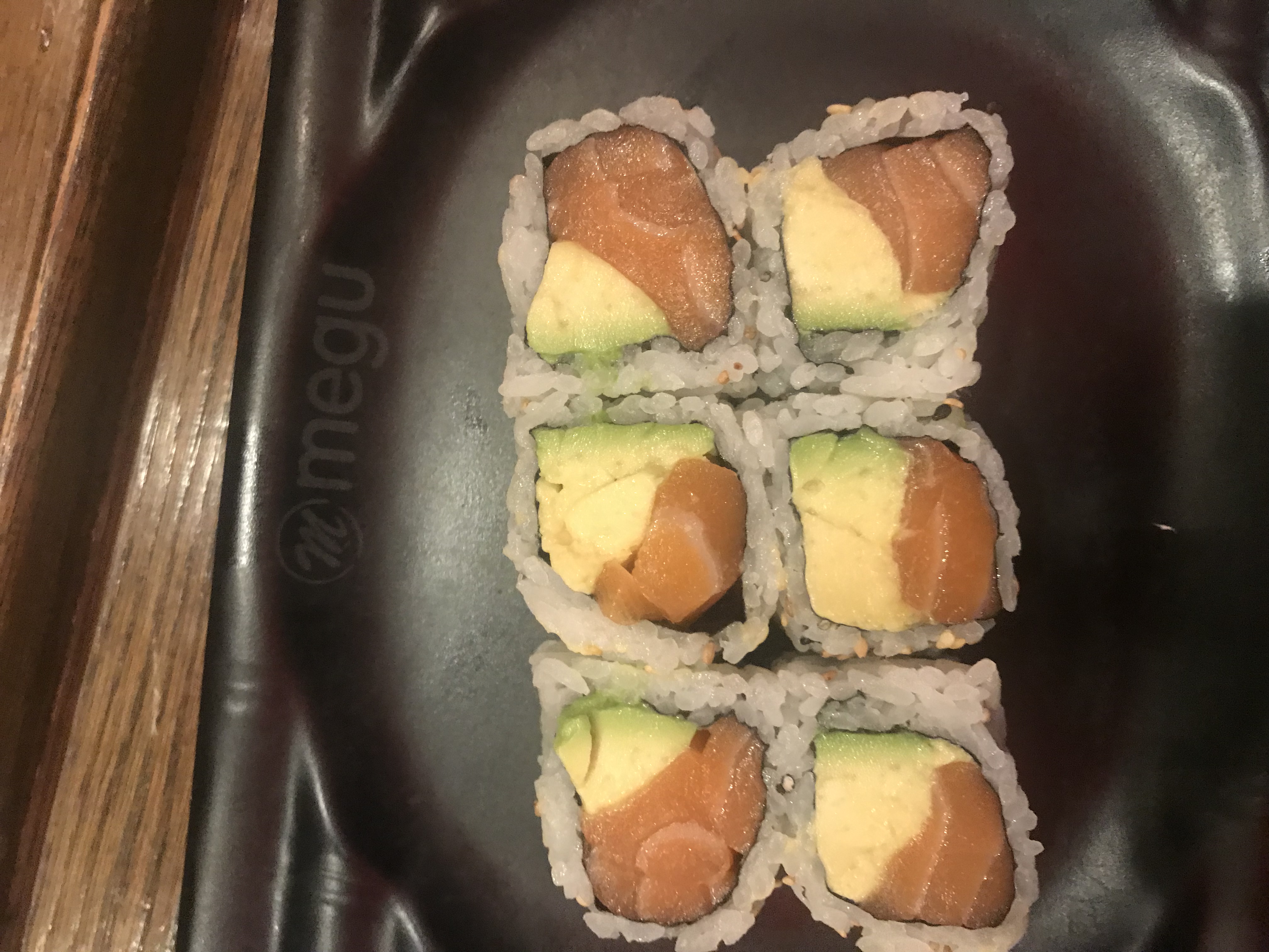 Order Salmon Avocado Roll food online from Megu Sushi Japanese Cuisine store, Cherry Hill on bringmethat.com