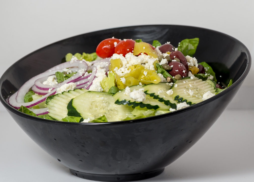Order Greek Salad food online from High Tower Cafe store, Houston on bringmethat.com