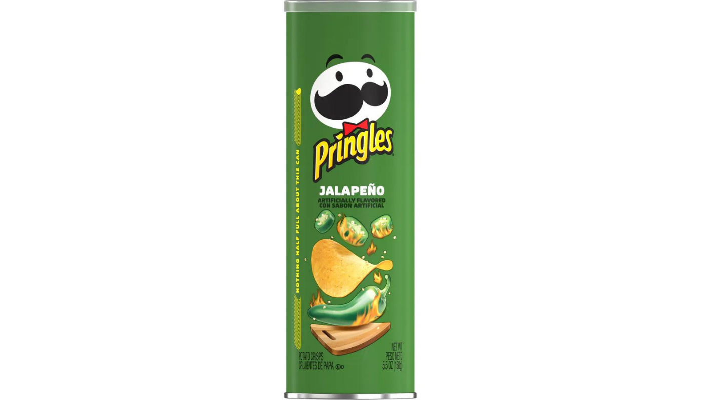 Order Pringles Salty Snacks Potato Crisps Chips, Jalapeno Flavored food online from Country Cousins Liquor & Jr Market store, Sylmar on bringmethat.com
