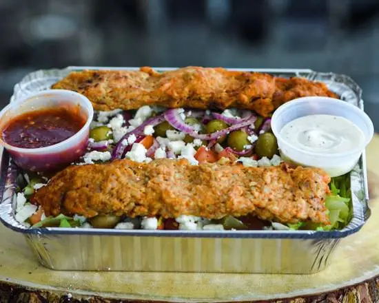 Order 14. Chicken Kabab Salad food online from Ali Gyro Halal store, Austin on bringmethat.com