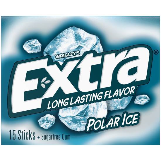 Order EXTRA Polar Ice Sugar Free Chewing Gum, Single Pack, 15 Pieces food online from CVS store, BEACH PARK on bringmethat.com