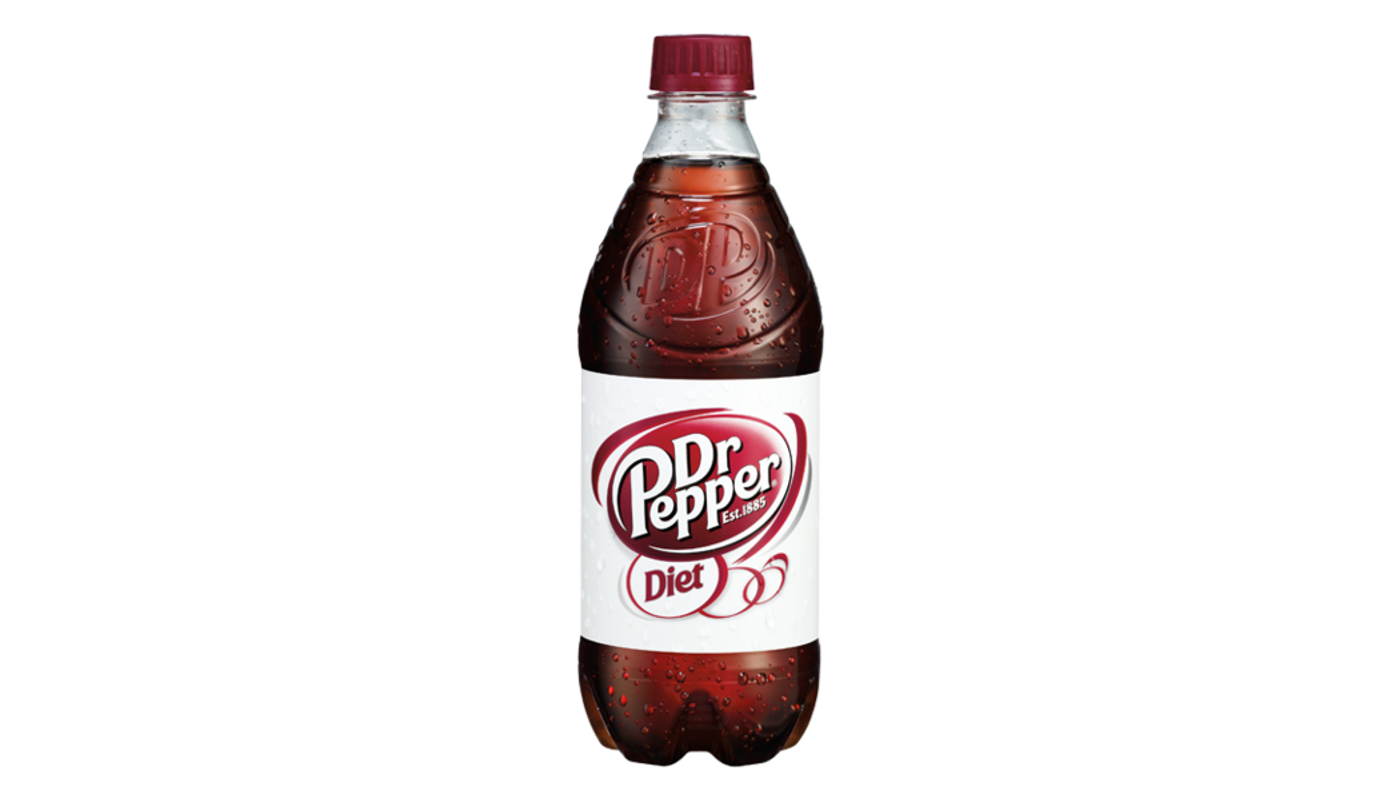 Order Diet Dr Pepper Soda 20 oz Bottle food online from Dimension Liquor store, Lake Forest on bringmethat.com