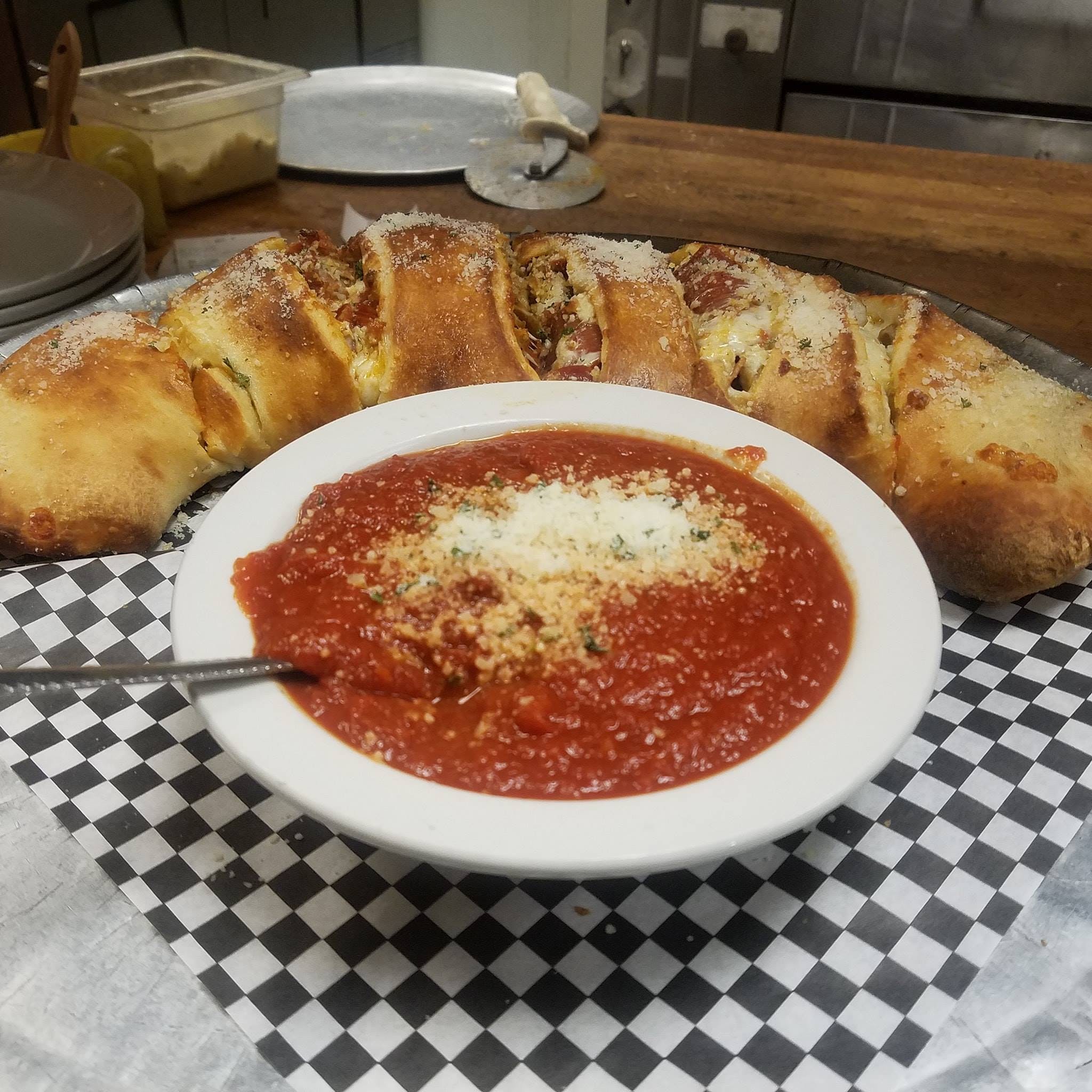 Order Meat Lover's Stromboli - Small food online from Italian Delight of Powhatan store, Powhatan on bringmethat.com