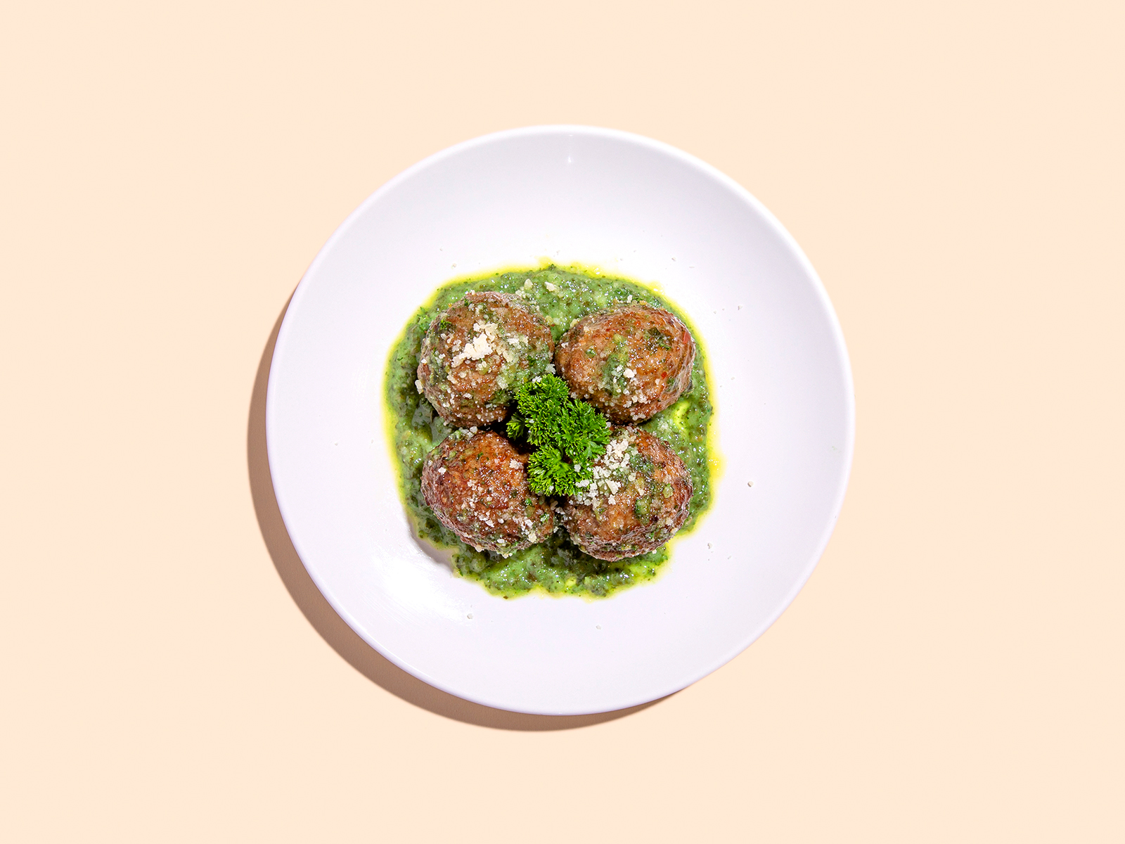 Order Pesto Meatballs food online from Ma's Meatballs store, Floral Park on bringmethat.com