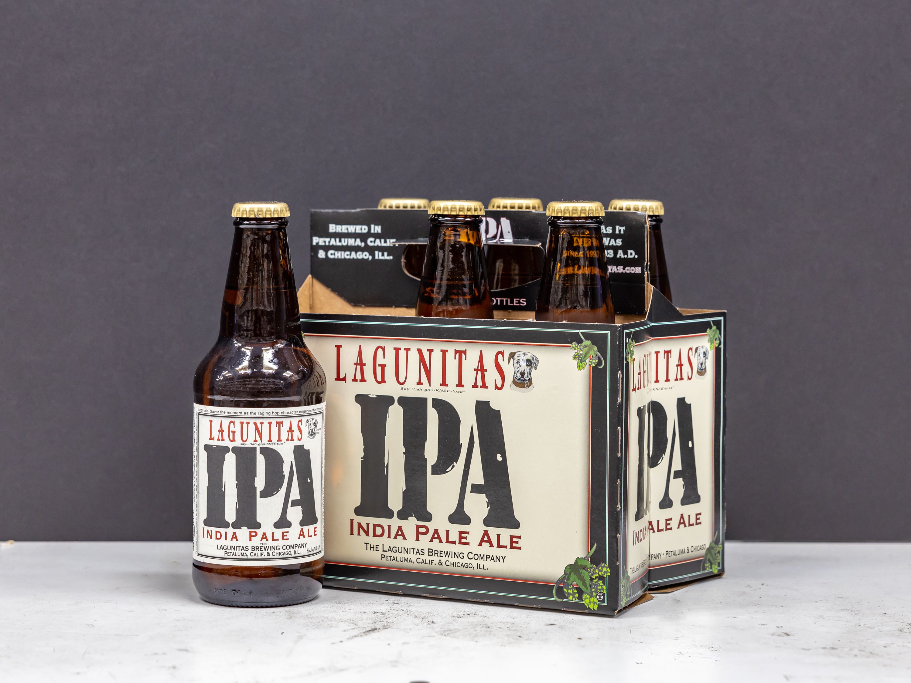 Order Lagunitas IPA, 6 Pack, 12 oz. Bottle Beer food online from Vic Liquors store, El Monte on bringmethat.com