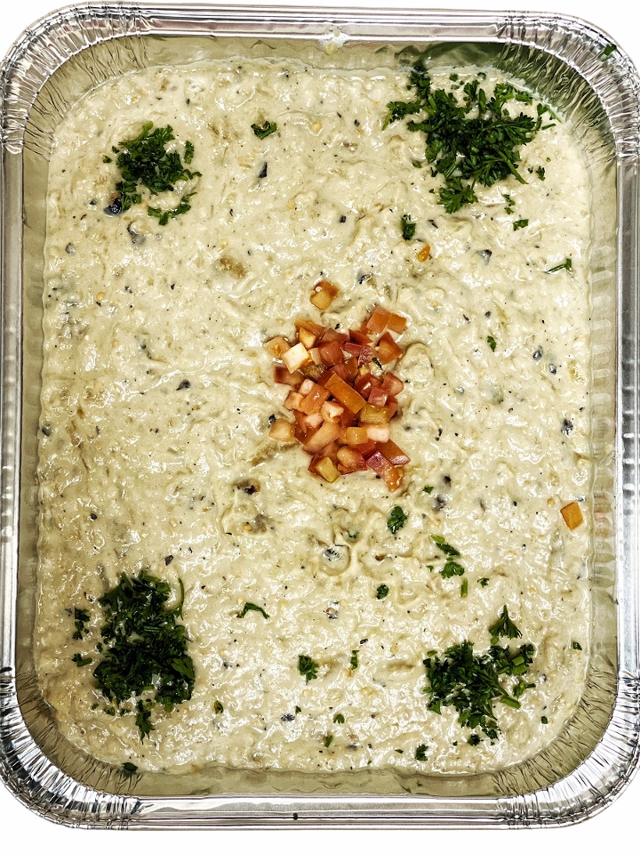 Order Large Tray of Baba Ghanouj food online from Taboon Mediterranean store, Long Beach on bringmethat.com