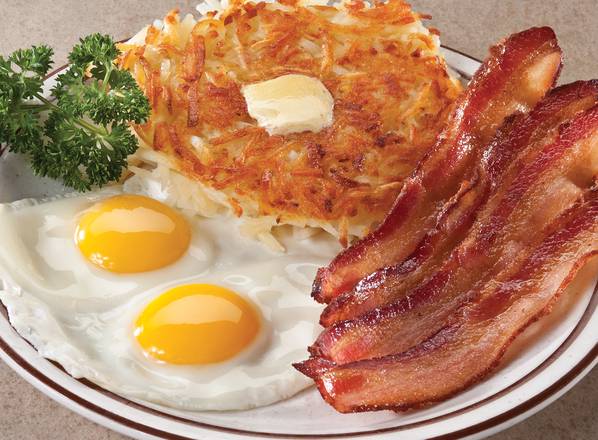 Order Big Bacon and Eggs food online from Fryn’ Pan Family Restaurant store, Sioux Falls on bringmethat.com