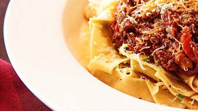 Order Pappardelle Bolognese* food online from Scopo Divino store, San Francisco on bringmethat.com