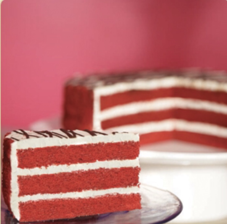 Order Slice of Red Velvet Cake food online from AkCafe store, Clifton on bringmethat.com