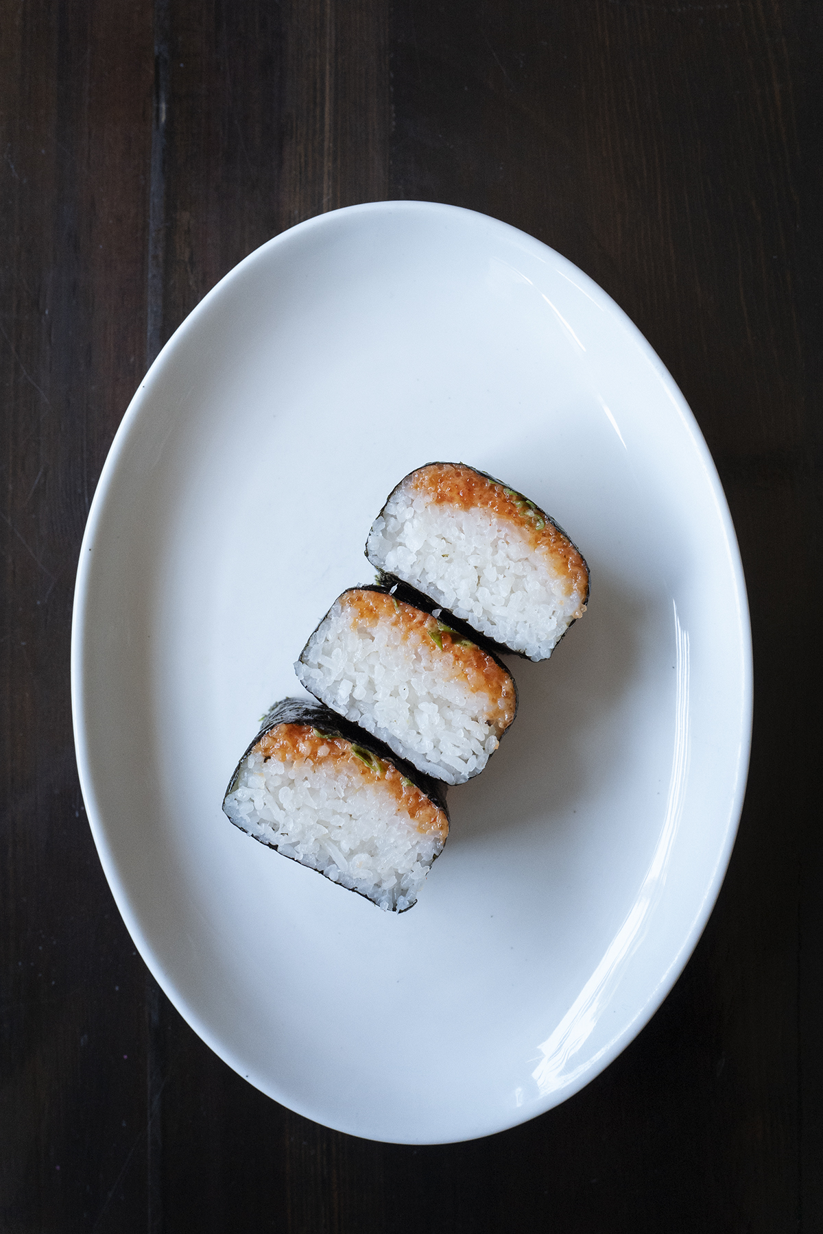 Order Spicy Salmon Tartare Musubi food online from Noreetuh store, New York on bringmethat.com