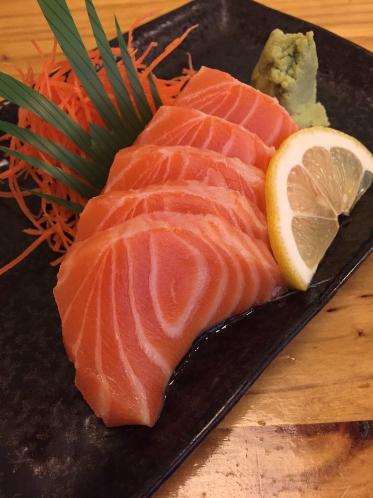 Order SALMON SASHIMI - 5 pieces food online from Kaito store, Capitola on bringmethat.com