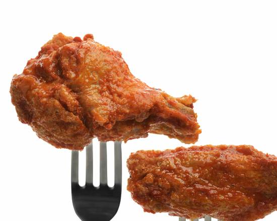 Order 6 pcs Bone-In Party Wings and Fries food online from Mothership Pizza store, Nashville-Davidson on bringmethat.com