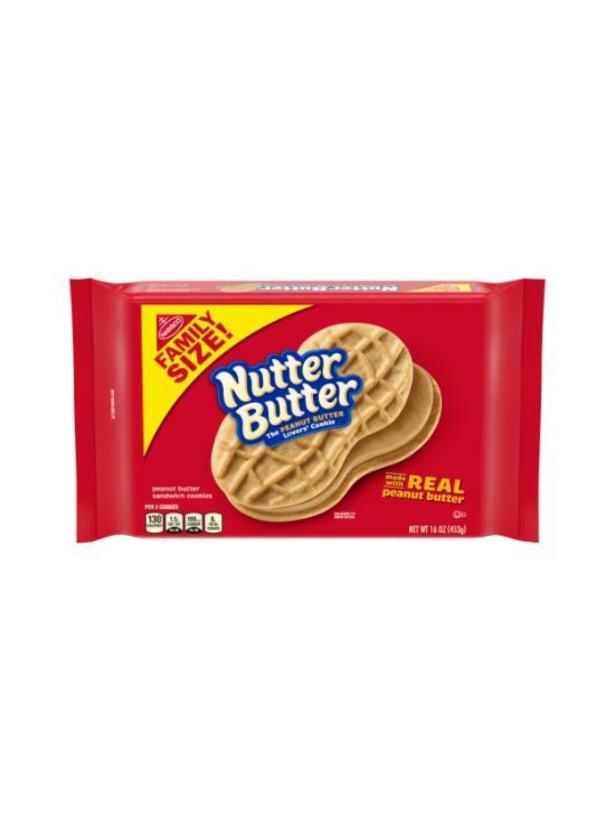 Order Nutter Butter Family Size Peanut Butter Cookies (16 oz) food online from Stock-Up Mart store, Marietta on bringmethat.com